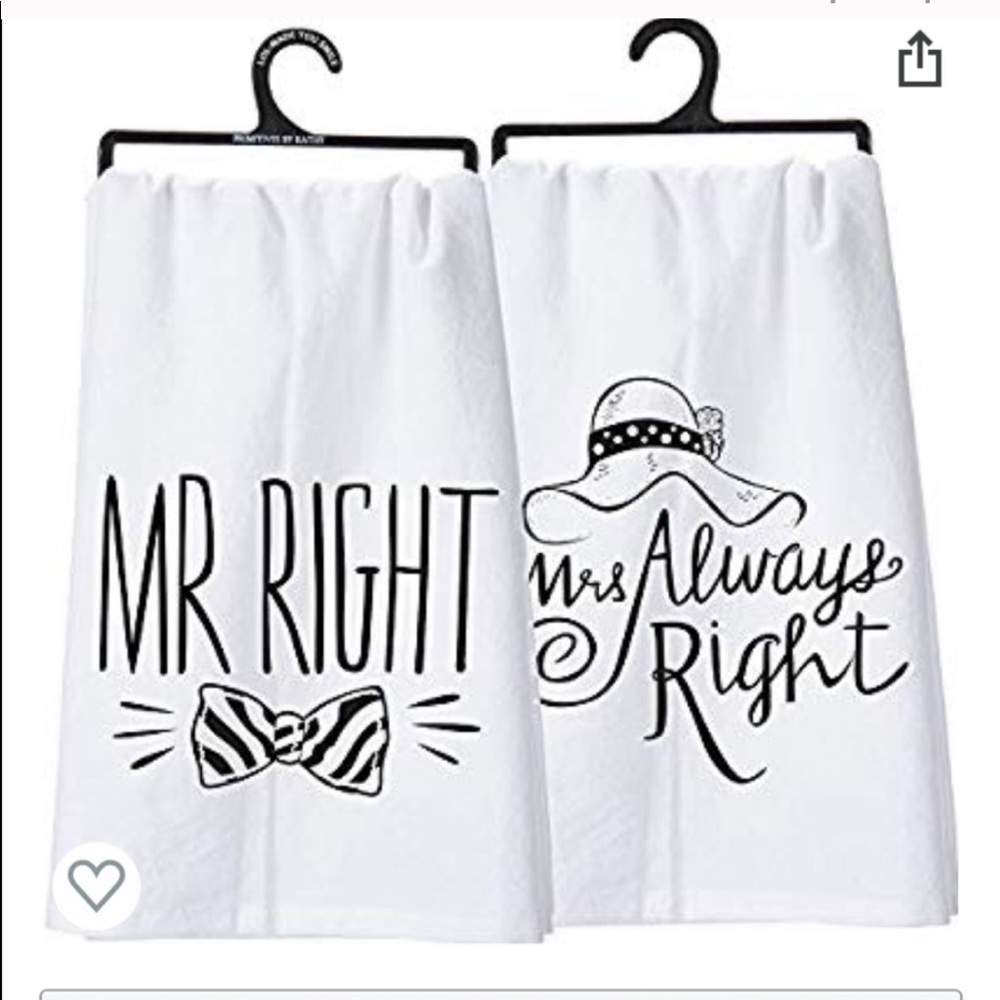 Decorative towels Comes with hanger it was sold in